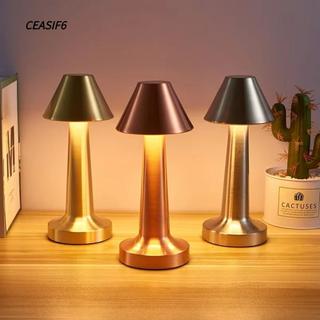 CEASIF6 Led Table Lamp, Touch Retro Led Night Lights, Creative USB Rechargeable 3 Color Infinitely Dimmable Indoor Lighting Hotel Bar Coffee Table
