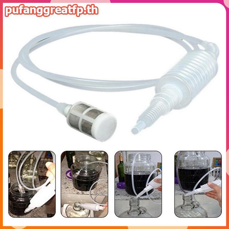 PUCEFP Brewing Siphon ท่อไวน์เบียร์เครื่องมือ Brewing เกรดอาหารทํา Brewing พลาสติก Hand Transfer ปั๊