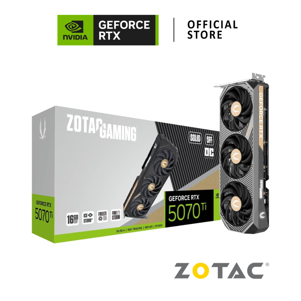 ZOTAC GAMING GeForce RTX™ 5070 Ti SOLID SFF OC VGA Card การ์ดจอ