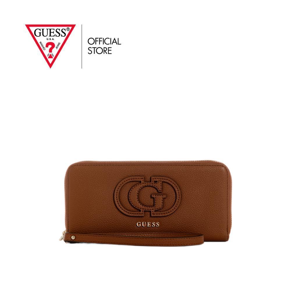 GUESS กระเป๋า รุ่น BG9905146 ISOLA SLG LARGE ZIP AROUND สีน้ำตาล