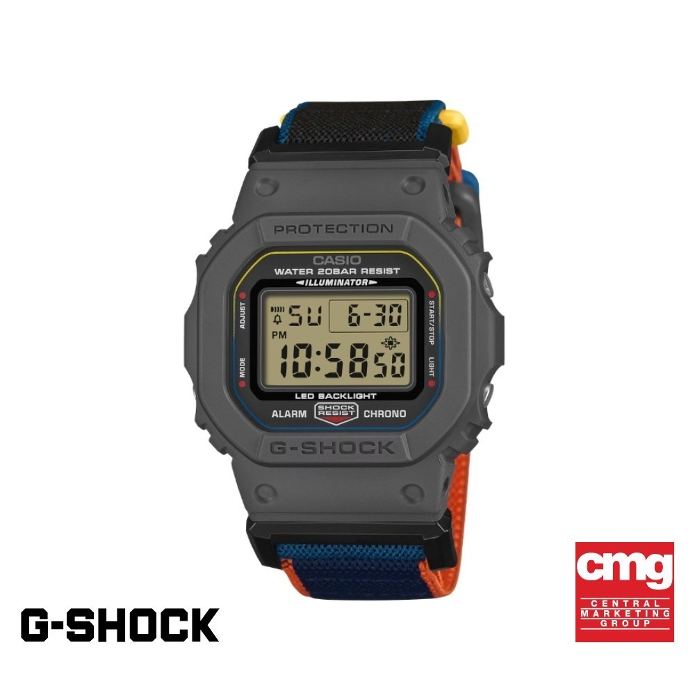 CASIO นาฬิกาข้อมือผู้ชาย G-SHOCK รุ่น DW-5600MNC-8A2DR สายผ้า สีทา