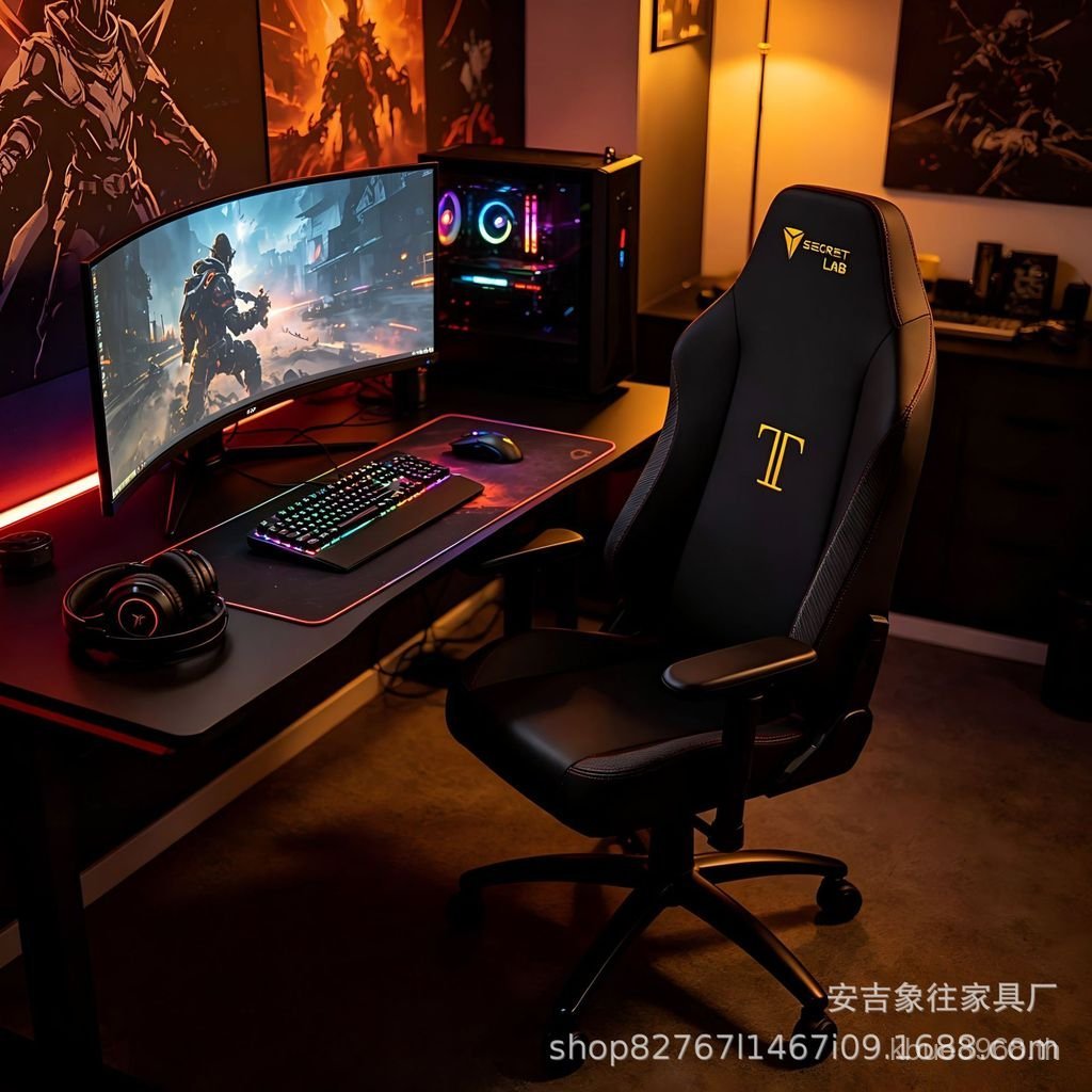 Gaming secretlab Chair Recliner Office Gaming Lift Internet Cafe Gaming Chair Recliner คอมพิวเตอร์ T
