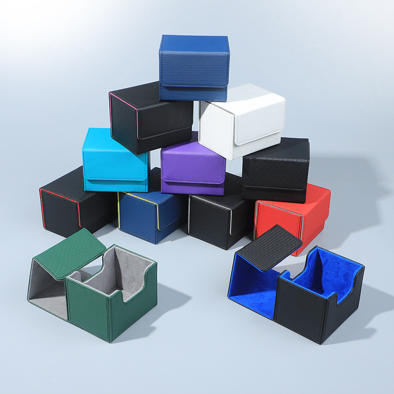 Pokémon Pokémon Card Box กล่องเก็บ PU แนวนอน ขายดี Magnetic Hard Box  Hot Push Storage Box
