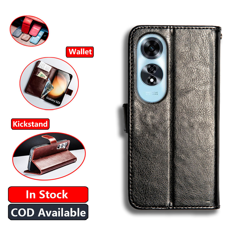 หนังคลาสสิกสําหรับ Oppo A60 4G CPH2631 กระเป๋าสตางค์ Vintage Folio Case Flip Notebook สไตล์ฝาครอบแม่เหล็กปิด Kickstand ช่องใส่การ์ด
