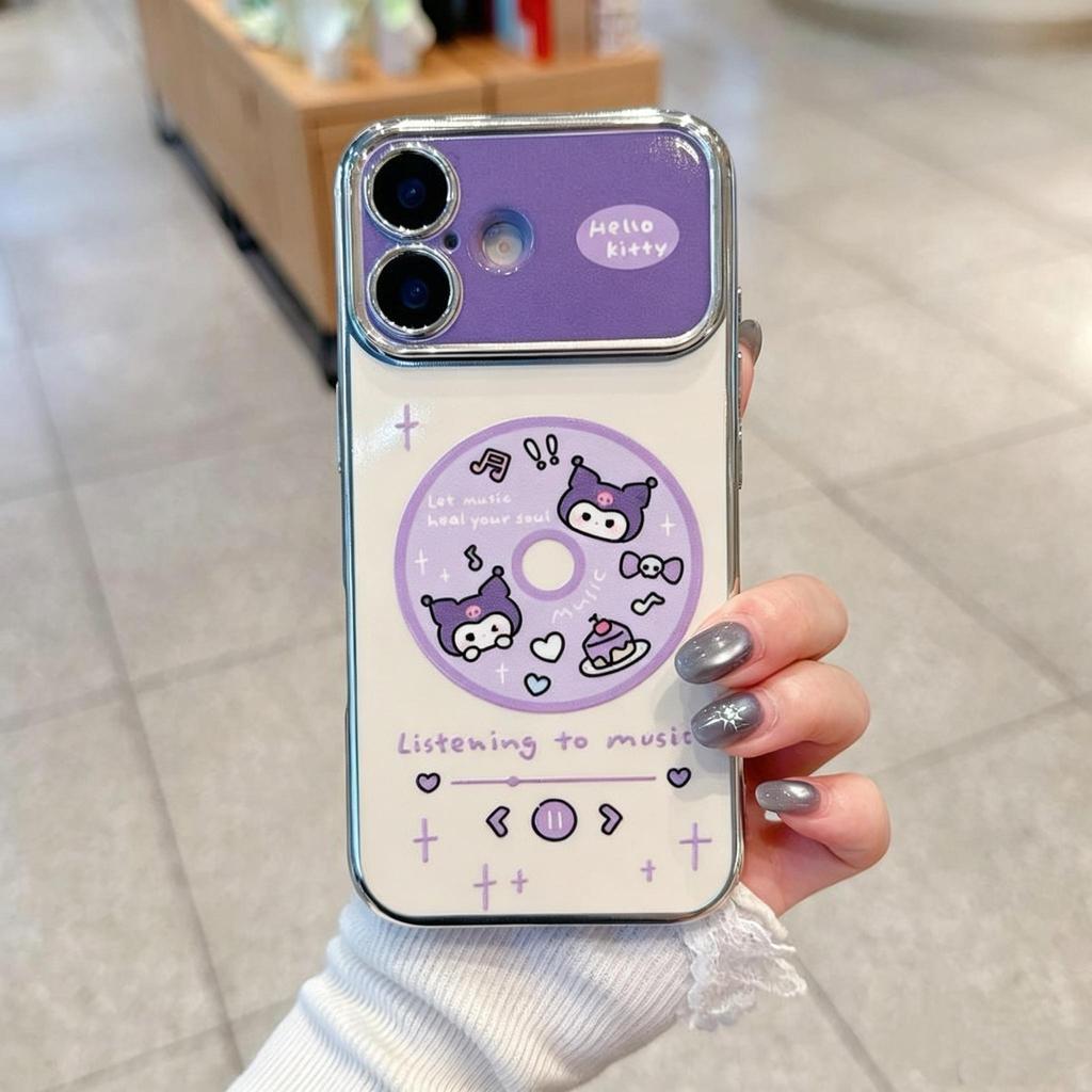 เคสโทรศัพท์ลายคุโรมิเข้ากันได้กับ iPhone 11/12/13/14/15Pro/17Pro/16ProMax, X/MAX/XR, 7/8Plus, เคสโทรศัพท์คุณภาพสูง.