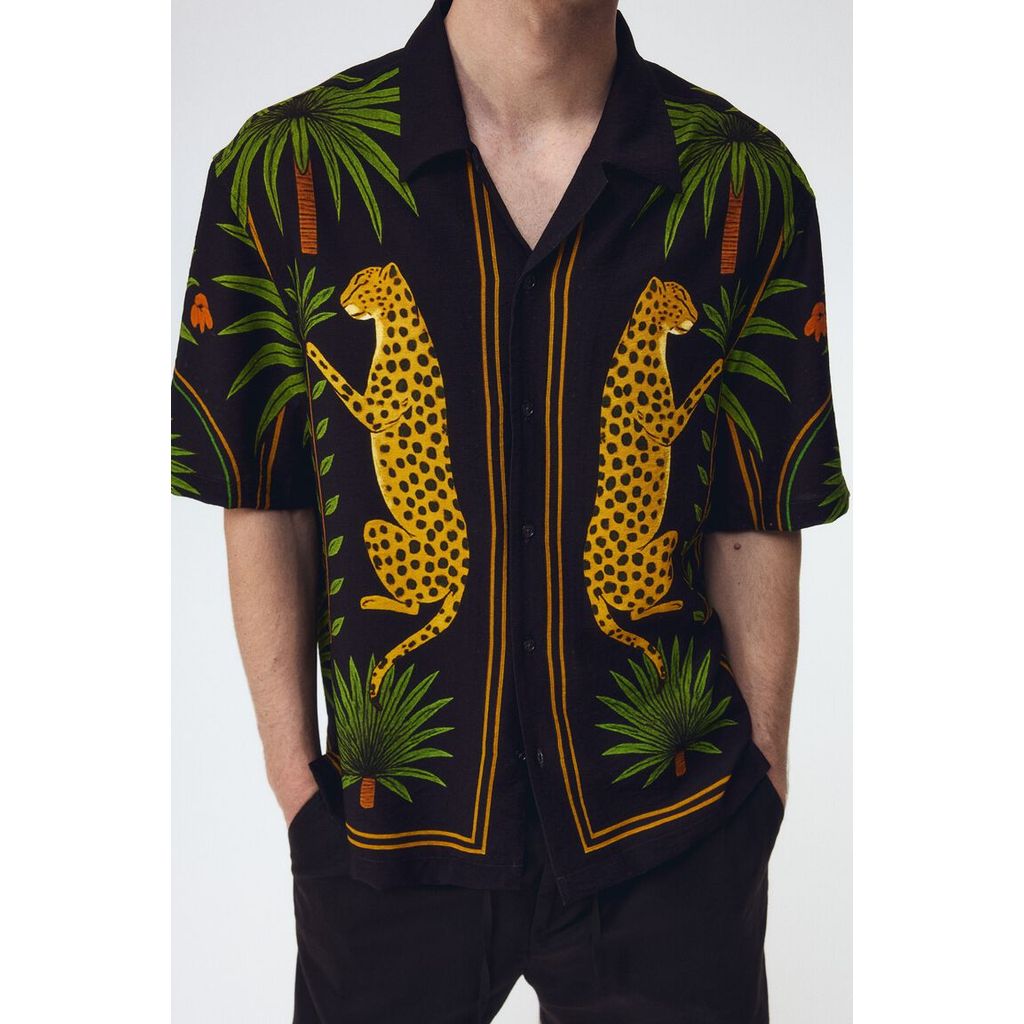 H&M(เอชแอนด์เอ็ม) เสื้อเชิ้ตลายพิมพ์ทรงสบายสำหรับวันพักผ่อน ผู้ชาย 1325496_2