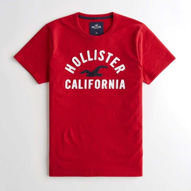 Ready stock Seagull Graphic Alphabet Printing HCO Round Neck T-Shirt American Street Style Hollister