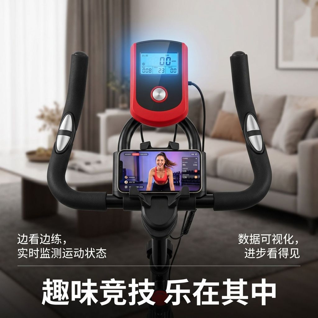 Magnetic Spin Bike Indoor Silent Belt Drive for Home Fat Burning Cardio Exercise Customizable