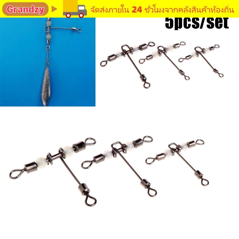 GRANDZY 5 ชิ้น/ล็อต 3 ทาง connector ทนทาน Wivels Bearing Splitter ทองเหลือง Barrel rolling หมุนมุก