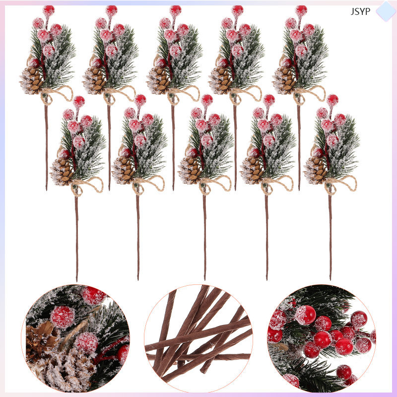 เครื่องประดับ ตกแต่งคริสต์มาส Pine Berry สาขาเทียม 19.00X8.00X1.00CM junshaoyipin