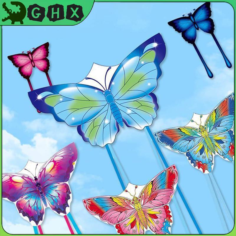 BlowGentlyWind 1.4m ผีเสื้อสีสัน ของเล่นว่าวบินรูปปลา Kite Air สนุก ของเล่นกีฬา