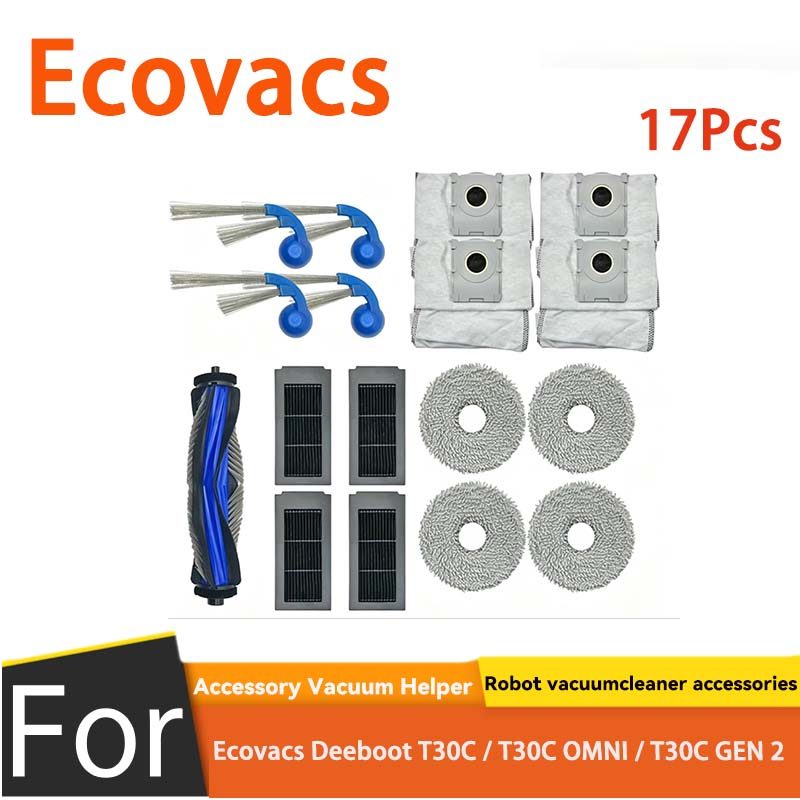 สําหรับ Ecovacs Deebot T30C / T30C OMNI / T30C GEN 2 อุปกรณ์เสริม (17 ชิ้น)