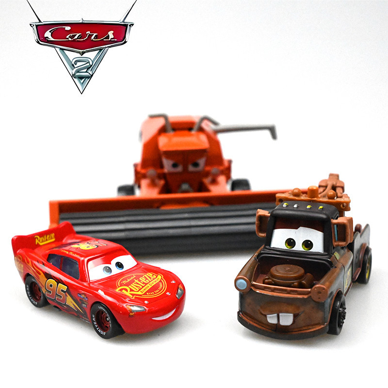 Car Story Lightning Racing Car Alloy Toy Model Car Alloy Frank Harvester Tractor Calf