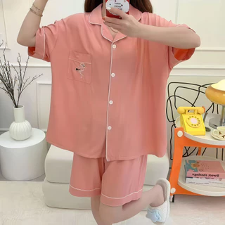 SLEEPWEAR FACTORY ชุดนอนสาวพลัสไซส์ ชุดนอนโอเวอร์ไซส์ ชุดนอนของผู้หญิง 🦩☄ โอเวอร์ไซส์ รอบอก 50 นิ้ว W235