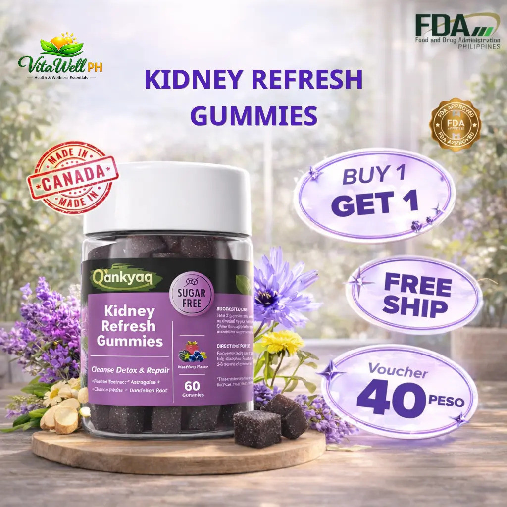 Kidney Refresh Gummies – Natural Herbal Kidney Support | Urinary Health Supplement | Sugar Free 60 G