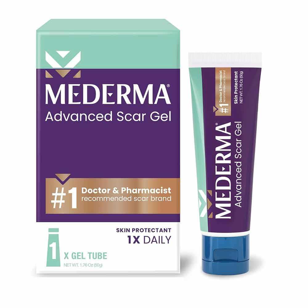 Mederma Advanced Scar Gel ปกป้องผิวทุกวันเพื่อลดและปรับปรุงรอยแผลเป็น