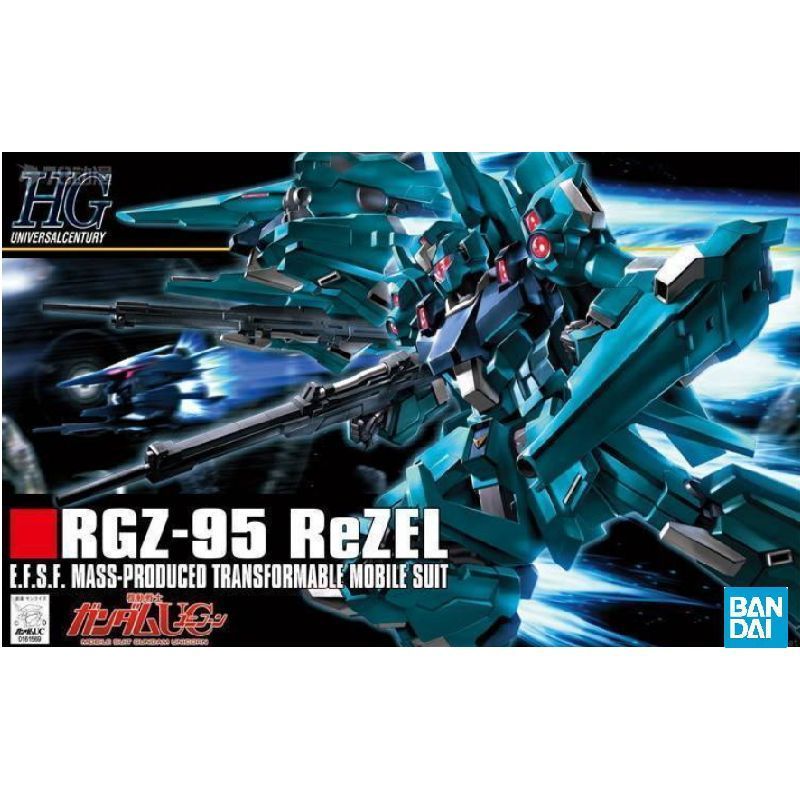 SF จัดส่งฟรี Bandai HGUC 103 RGZ-95 ReZEL ReZUC กันดั้มประกอบรุ่น