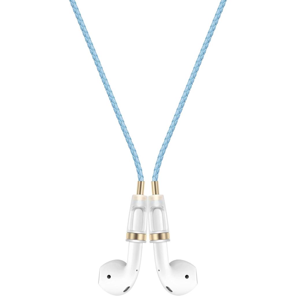 สายคล้องคอป้องกันการสูญหายสําหรับ Airpods, หนัง PU Strong Magnetic สร้อยคอผู้ถือ String, ใช้งานร่วมก