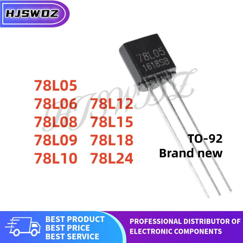 20 ชิ้นใหม่ 78L24 78L12 78L08 78L15 78L10 78L06 78L09 78L18 78L05 TO-92 ตัวควบคุมแรงดันไฟฟ้าคุณภาพดี