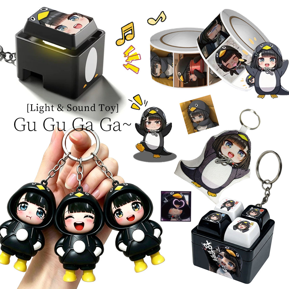 Arknights Guugaga Face Changing Penguin ของเล่น 500 ชิ้น Diy สติกเกอร์ชุดสะสม