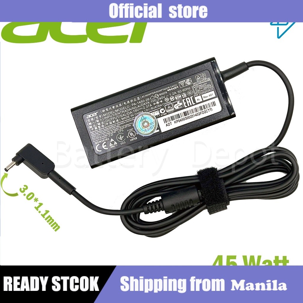 Acer Adapter ของแท้ Acer Aspire 3 A315-22, A315-23, A315-24, A315-34, A315-43, A315-58 45W 3.0MM สาย