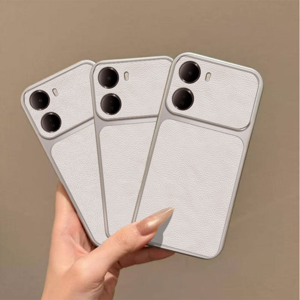 หรูหราลิ้นจี่หนังกันกระแทกสําหรับ Redmi 13C 4G 23100RN82L, 23106RN0DA, 23108RN04Y, 2311DRN14I ทันทีเ