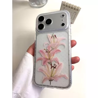 Ins Frosted Semi-Transparent Lily เหมาะสําหรับ Apple 17promax เคสโทรศัพท์ 15/14 สไตล์ใหม่ 13 Niche 1211 เคสโทรศัพท์
