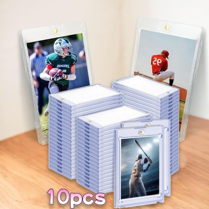 ปลอกการ์ดอะคริลิคแข็งแม่เหล็ก 10 ชิ้น - เคสป้องกันการ์ดรูปถ่ายไอดอลเกมกันน้ํา
