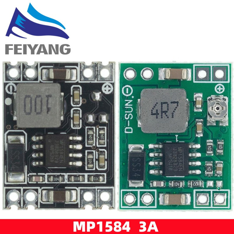 MP1584EN 3A DC-DC โมดูลลดแรงดันไฟฟ้า 24V 12V 9V 5V 3V
