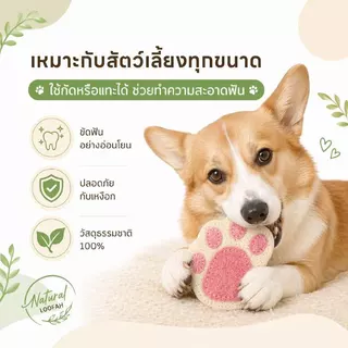 Doge&Orange ของเล่นใยบวบสัตว์เลี้ยง ของเล่นขัดฟันแมว สุนัข ใยบวบธรรมชาติ ช่วยขัดฟัน ลดหินปูน PU301