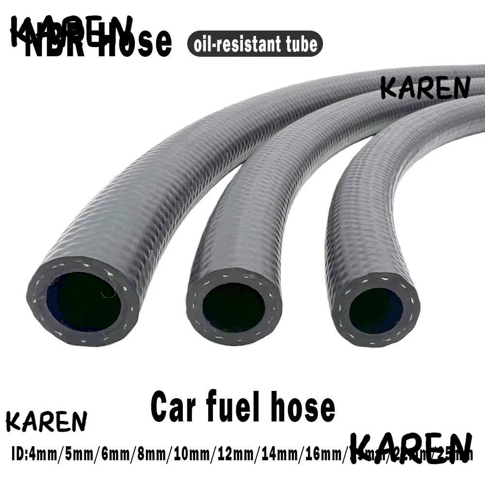 KARENGOODS สายยางรถยนต์, มัลติฟังก์ชั่น ID 4 5 6 8 10 12 14 มม. NBR ท่อทนน้ํามัน, พร้อมท่อ Clamp ท่อสูญญากาศ