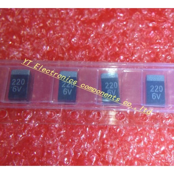 ตัวเก็บประจุ Tantalum 100 ชิ้น/ล็อต 6.3V220UF C(6032) 220UF 6.3V