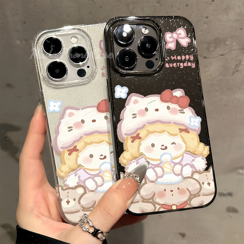✨kity✨case for oppo เคสโปร่งใสสำหรับOPPO A3X A57E A76 A5 A9 A38 A15 A94 RENO5F F19PRO A92 A58 Realme