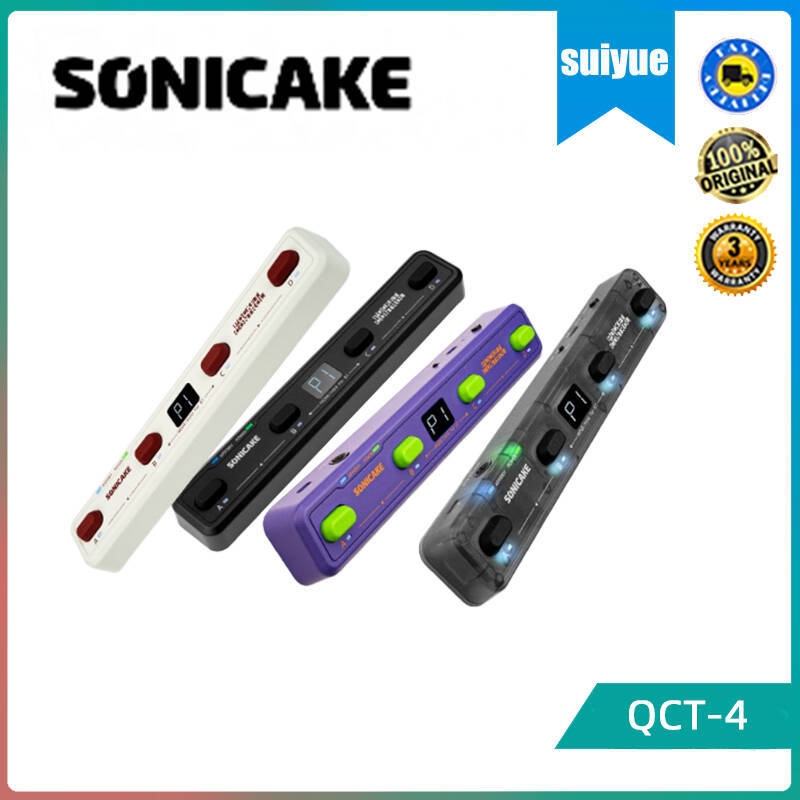 Sonicake คอนโทรลเลอร์ MIDI บลูทูธไร้สายพร้อมเอฟเฟกต์ควบคุมกระเป๋าและกล่องรับสัญญาณสี่เหยียบภายนอก