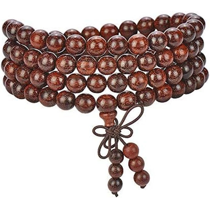 Mala Beads Bracelet 108 8mm Prayer Meditation Sandalwood Elastic…