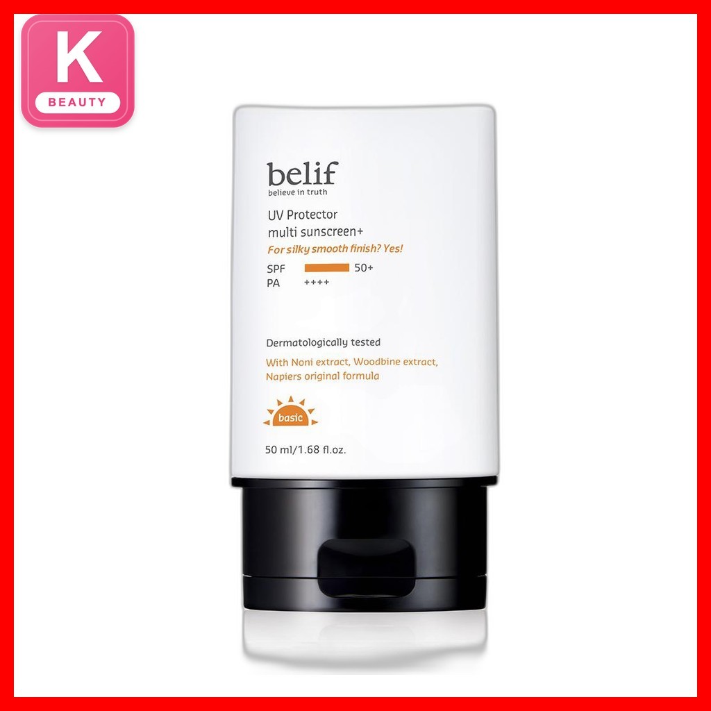 [Belif] UV protector multi Sunscreen+ 50ml / ครีมกันแดดเกาหลี / Broad Spectrum / ของแท้ 100% โดย mim