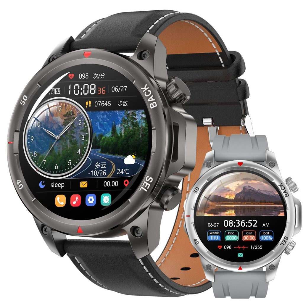 DK68 สมาร์ทวอทช์บลูทูธโทร Heart Rate Tracker Pedometer Sleep Monitor ไฟฉาย GPS Movement Tracker WG6I