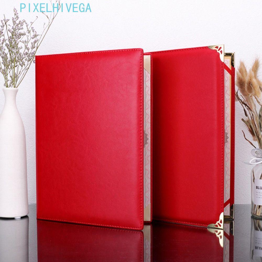PIXELHIVEGA A3 A4 Art Paper ปกแข็ง, High-end Signing Retract File Paper Page Folder, Simple Poetry R