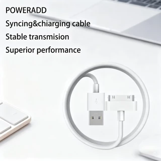 30 pin เหมาะสำหรับ Apple iPhone 4/4s iPad สายข้อมูล 1/2/3 สายชาร์จคอมพิวเตอร์แท็บเล็ต iPod เก่าชาร์จสายถักเร็ว