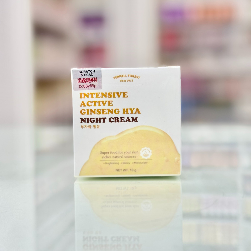 ครีมโสมไฮยา 10g. YERPALL Intensive Ginseng Hya Vitamin Night Cream ครีมโสมสตอ โสมไฮยา