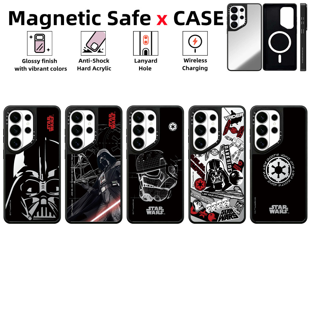 Suitable for Samsung Galaxy S26 S25 S24 S23 S22 Ultra Plusเคสโทรศัพท์Star WarsCASEกระจกแม่เหล็กปลอดภัยปลอกกันกระแทกต้านทานฝาครอบป้องกัน