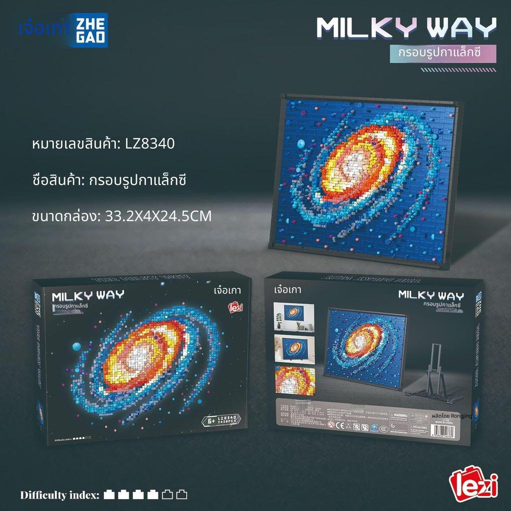 ชุดต่อประกอบบล็อกภาพศิลปะกาแล็กซี ที่แขวนผนังได้ ของเล่น STEM ตกแต่งห้อง ของขวัญวันเกิด