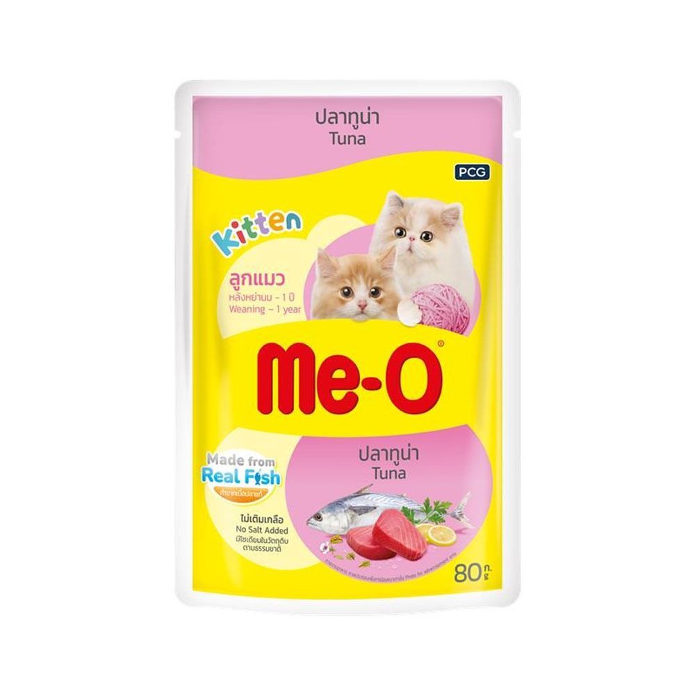 [สินค้าส่งด่วน] มีโอลูกแมว เพาซ์ ปลาทูน่า 80 กรัม MEO POUCH KITTEN TUNA 80G.