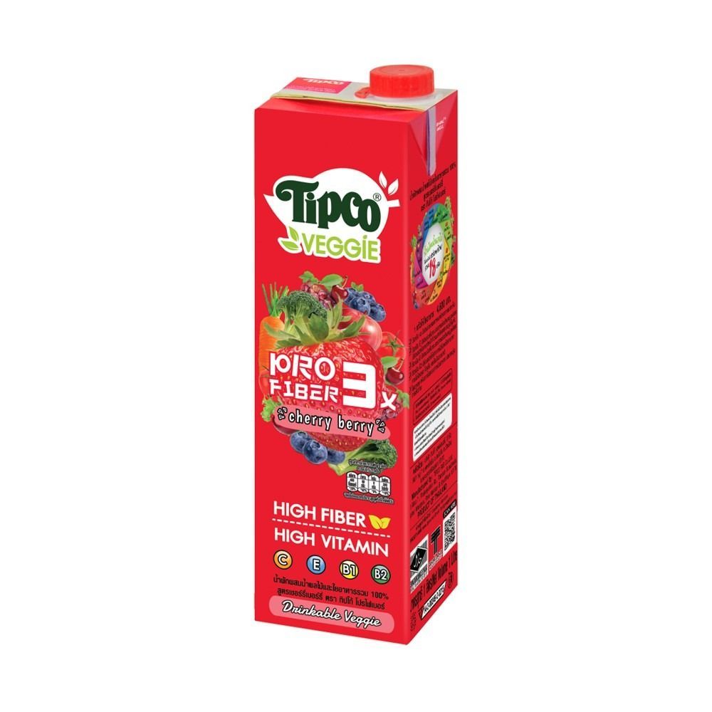 [สินค้าส่งด่วน] ทิปโก้โปรไฟเบอร์น้ำเชอร์รี่เบอร์รี่ 1 ล. TIPCO PRO FIBER CHERRYBERRY100% 1 L.