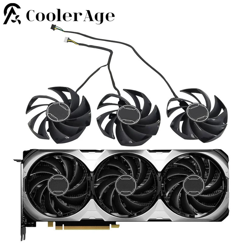 สําหรับ MSI GeForce RTX 4060 Ti 4060 VENTUS 3X พัดลมการ์ดใหม่ 87 มม.PLD09210S12HH RTX4060 RTX4060Ti 