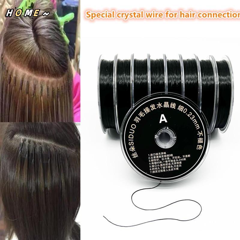 NewHOME 60M Salon Crystal Elastic String สําหรับผมทอผ้าและส่วนขยายวิกผม