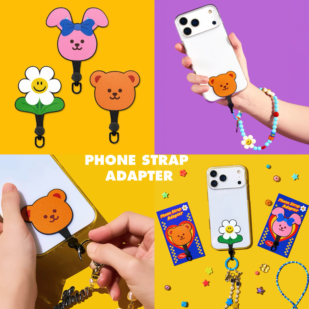 Wiggle Phone Strap Adapter / แผ่นห้อยสายคล้องมือ แผ่นคล้องสายสะพายโทรศัพท์ /ห่วงคล้องหมุนได้ 360 องศา