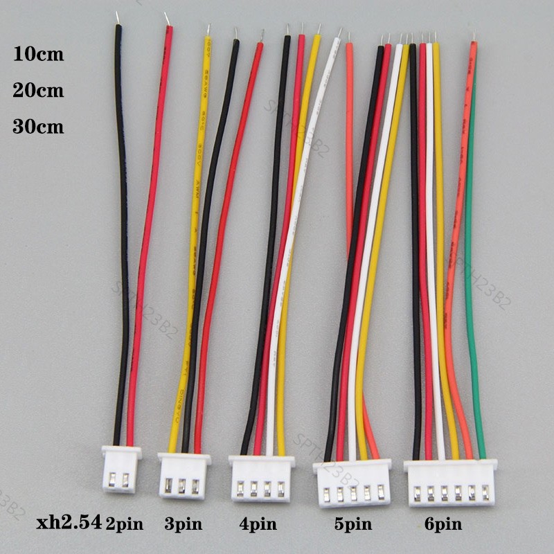 5pcs ST XH2.54 2.54 มม.2pin 3pin 4 5 6 PIN ชายสายไฟเชื่อมต่อปลั๊กซ็อกเก็ตสําหรับ led strip power ตะกั่ว TH23B2