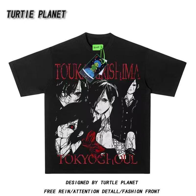 [มีสินค้า] เสื้อยืดแขนสั้นลายอนิเมะ Tokyo Ghoul Touka Kirishima รุ่นใหม่ คอกลม ใส่ได้ทั้งชายและหญิง 