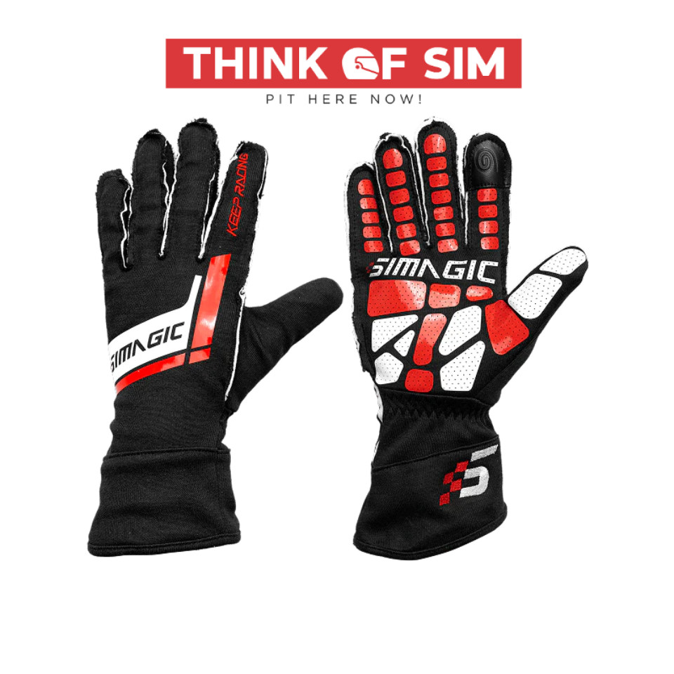 Simagic Racing Gloves ถุงมือแข่งรถแบบตะเข็บนอก (Outer Seam) กันลื่น ระบายอากาศดี [ของแท้ 100%]